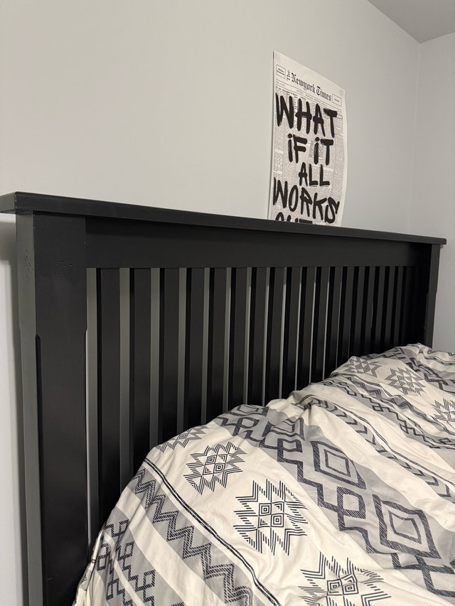 Queen Size Black Bed Frame only - photo 2