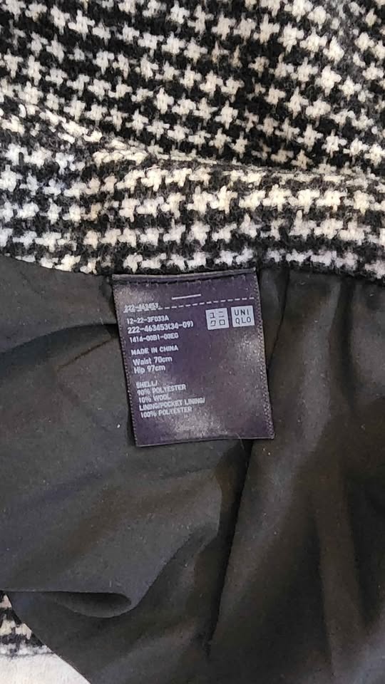 Uniqlo Mini Skirt Black White - photo 4