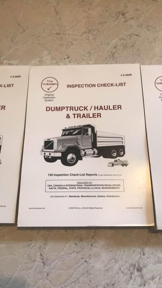 Inspection Check-List Report Book by The "Checker" - 3 Copies