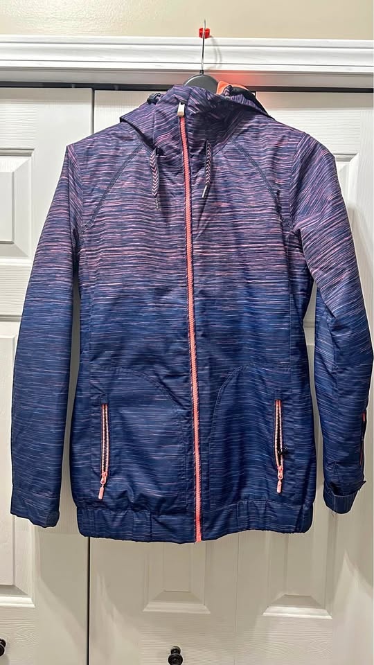 ROXY Snowboarding Jacket Women XSmall Purple Valley Hood Coat