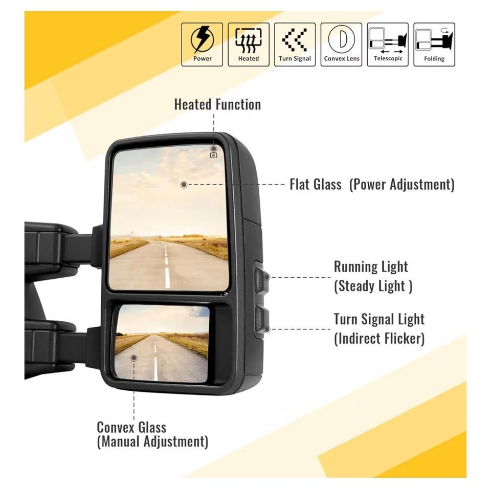 Sanooer Towing Mirrors for 1999-2016 Ford F250-F550 - photo 5