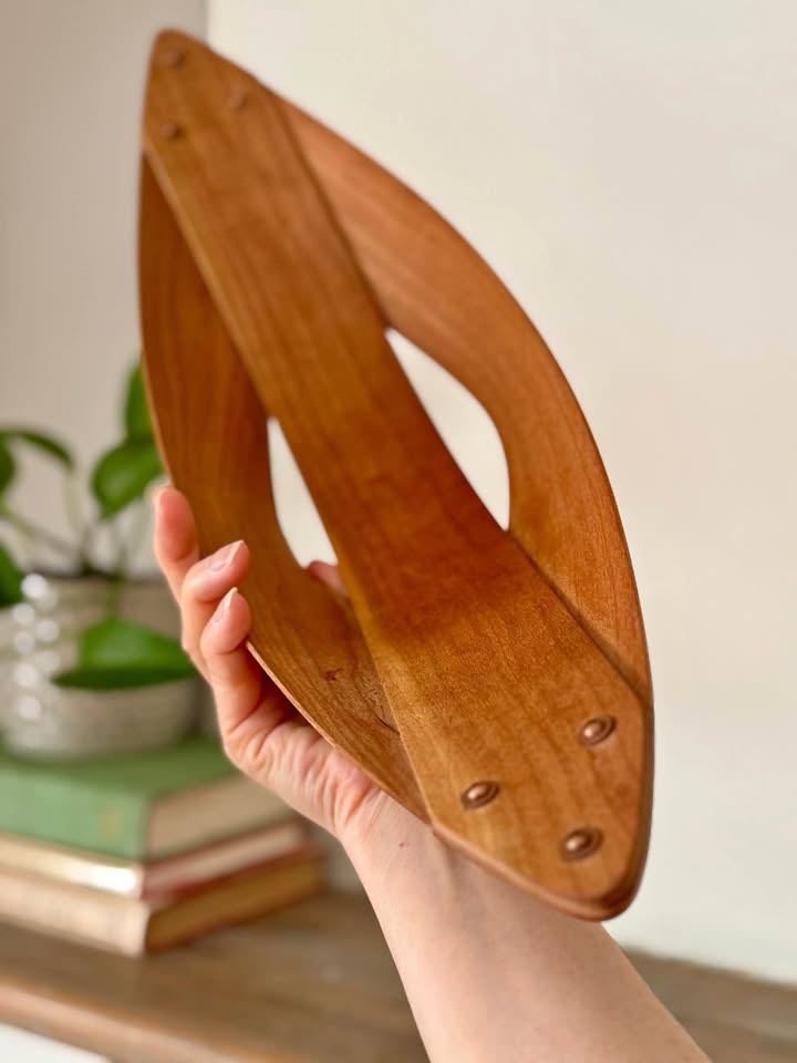Brent Rourke Signed Dory Basket - Cherry Wood