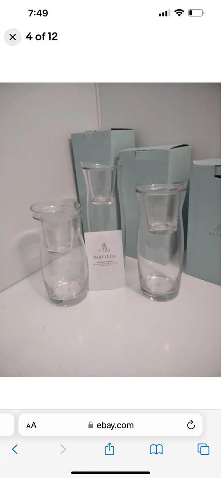 Partylite Naturally Modern Votive Candle Holders Set Of 3