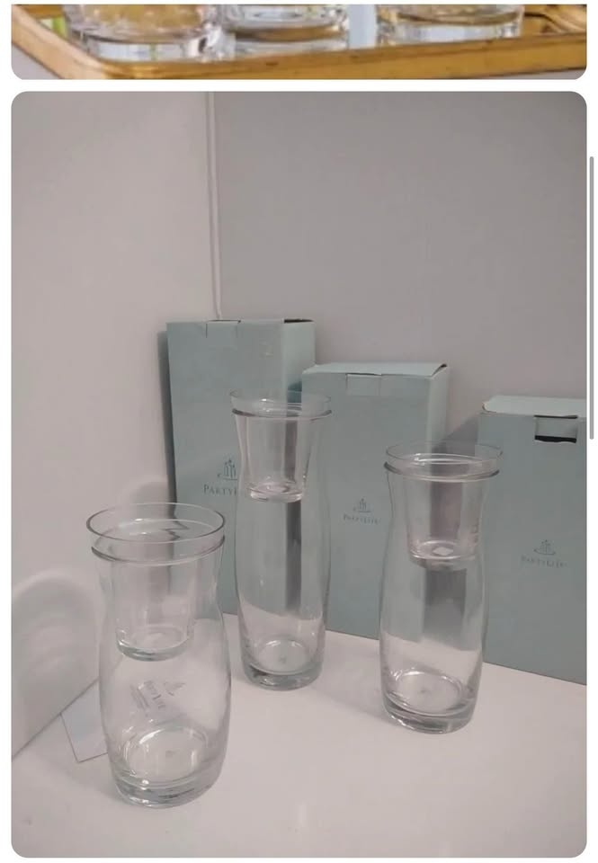 Partylite Naturally Modern Votive Candle Holders Set Of 3 - photo 3
