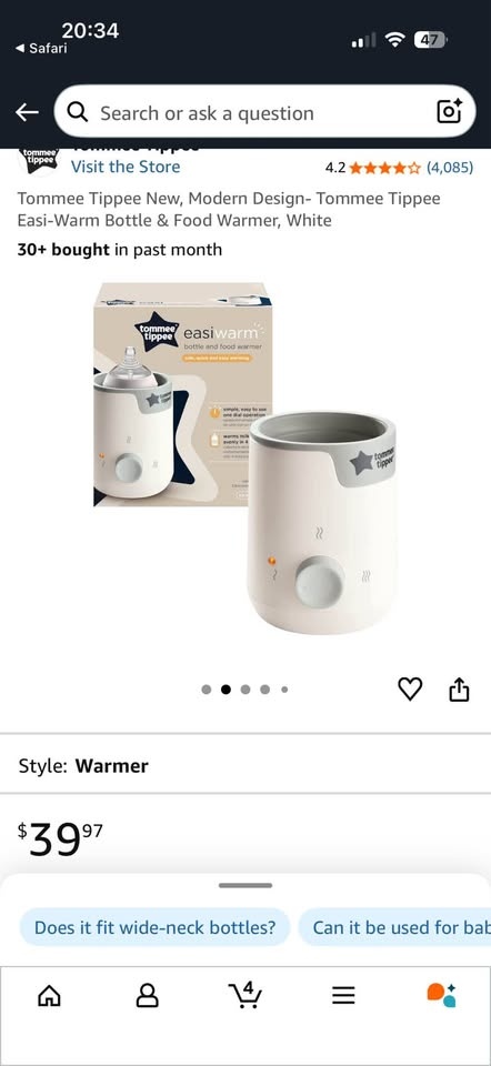 Tommee Tippee Easi-Warm Bottle & Food Warmer, White - photo 2