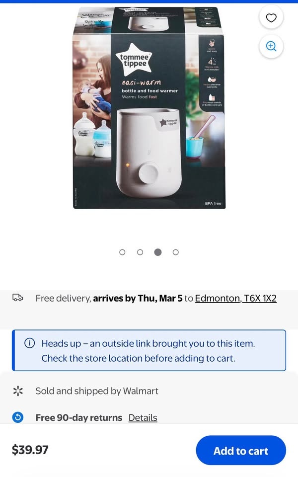 Tommee Tippee Easi-Warm Bottle & Food Warmer, White - photo 3