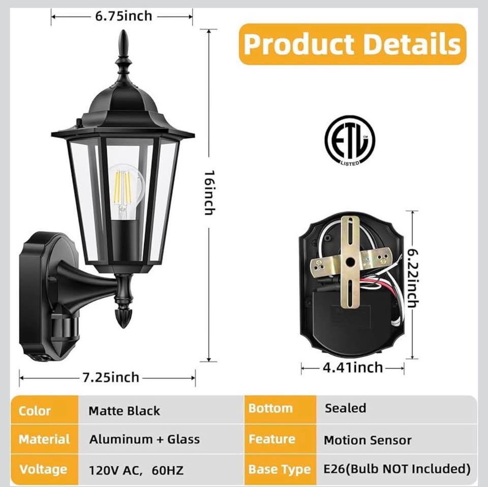 Brand new 2 pack Motion Sensor Outdoor Lights - photo 4