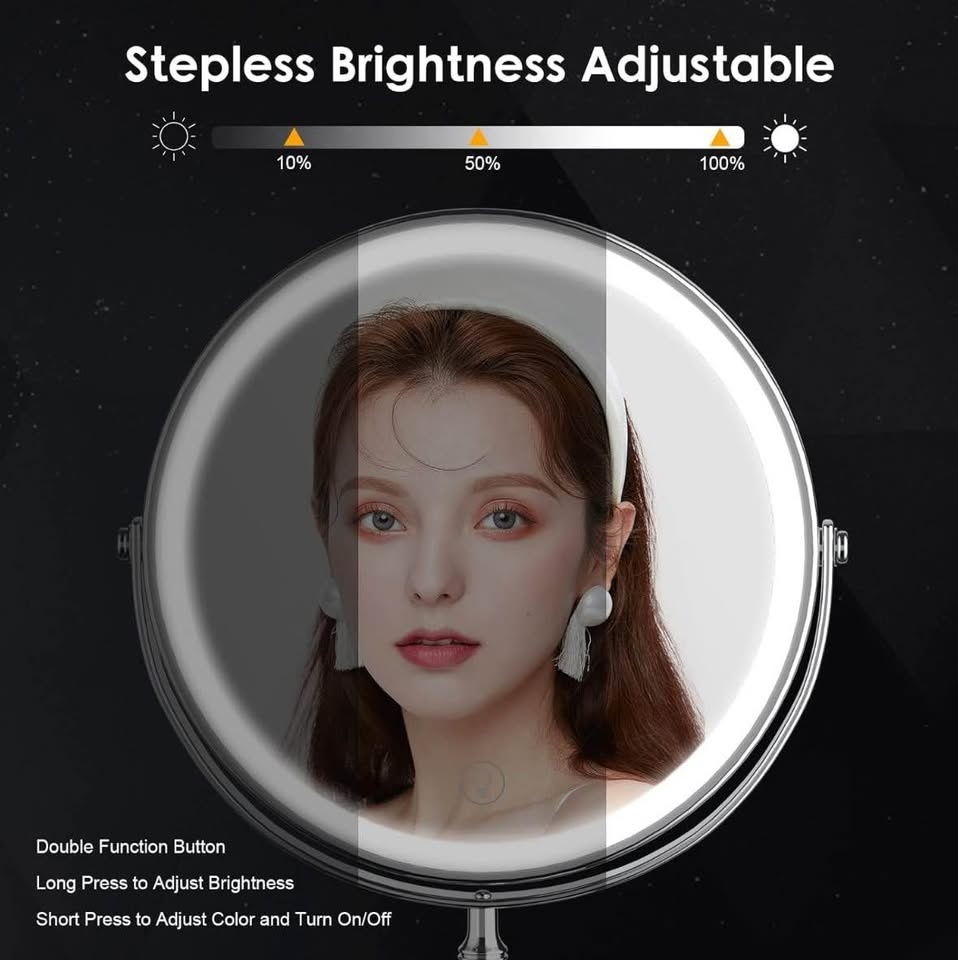 New Lighted 8" Rechargeable Magnifying Mirror - photo 5