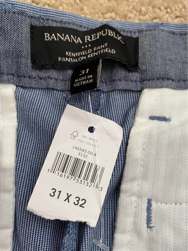 Banana Republic Kentfield Slim Fit Pants 31x32 - NEW w/ Tags - photo 5