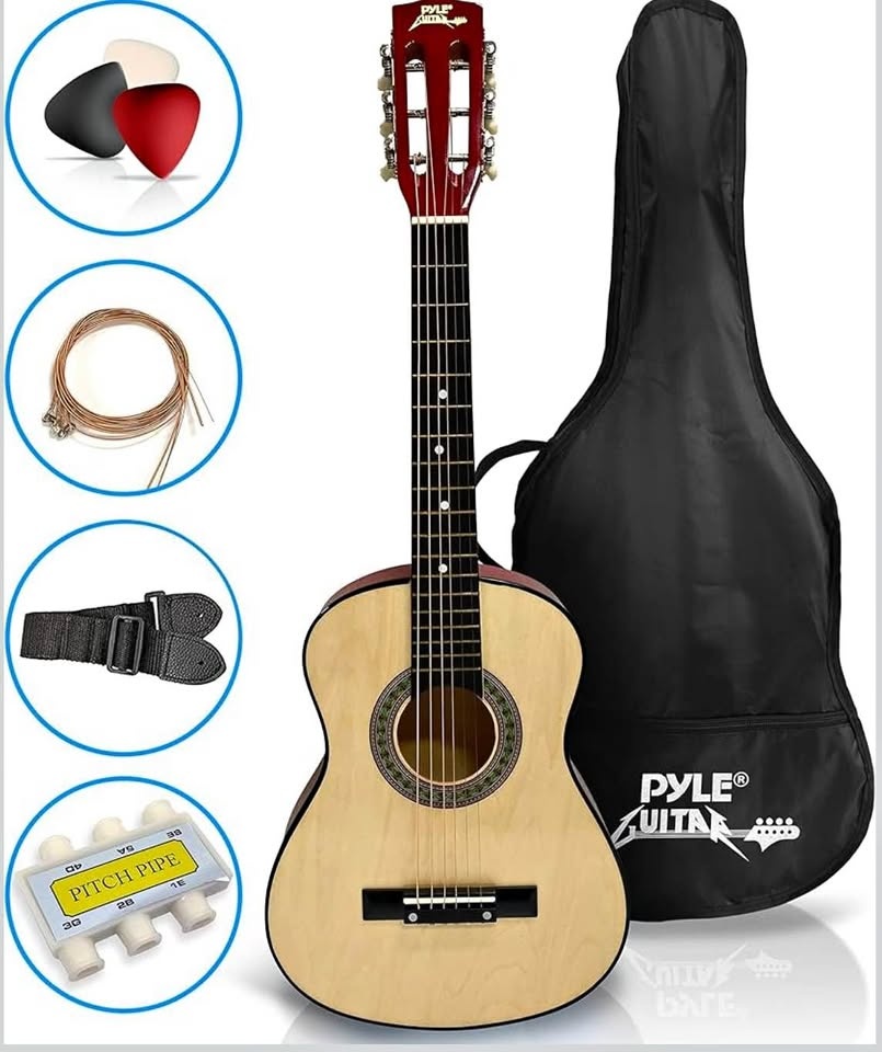 Pyle 30" Classical Acoustic Guitar Kit - 1/4 Size
