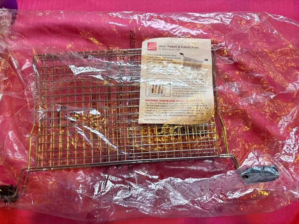 Ronco Mesh Basket & Kabob Rods for Ronco Ready Grill