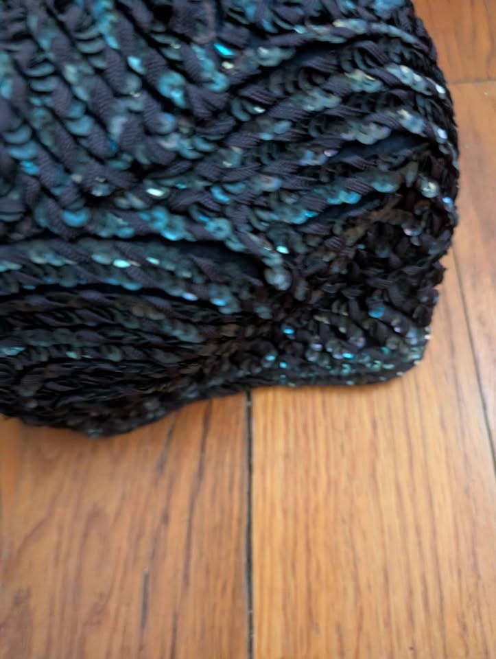 Vintage Sequin Cocktail Hat / Fascinator - photo 3