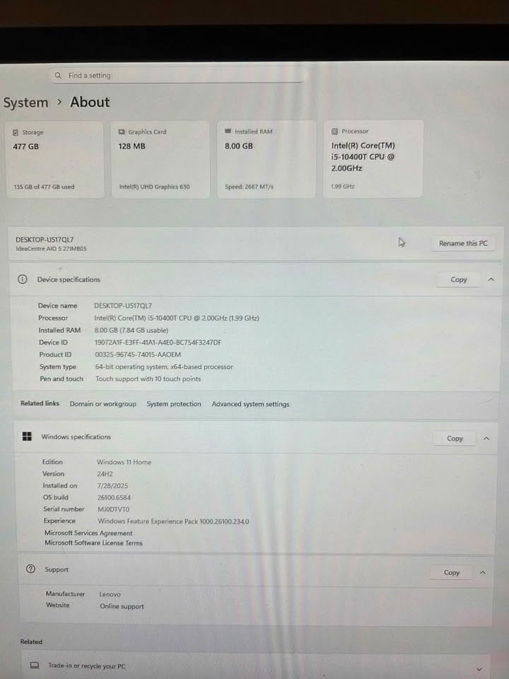 Lenovo PC - Core i5, 8GB RAM, Touchscreen - photo 3
