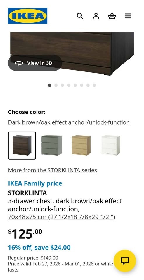 IKEA MALM 3-drawer dresser - photo 2