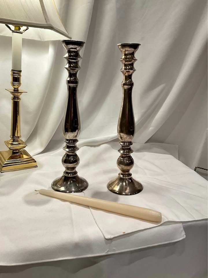 Candlesticks PAIR Vintage Bombay