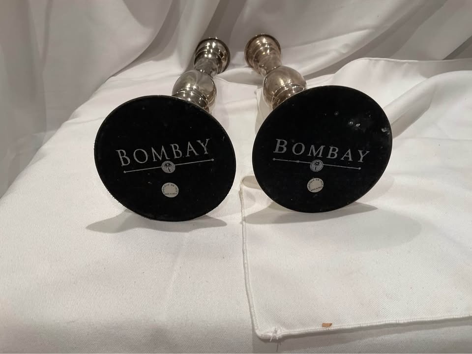 Candlesticks PAIR Vintage Bombay - photo 5