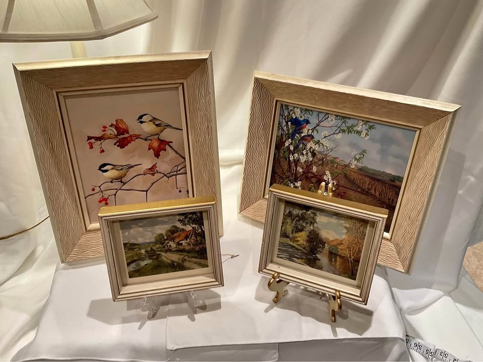 Prints Vintage Set of 4 Botanical Framed Art