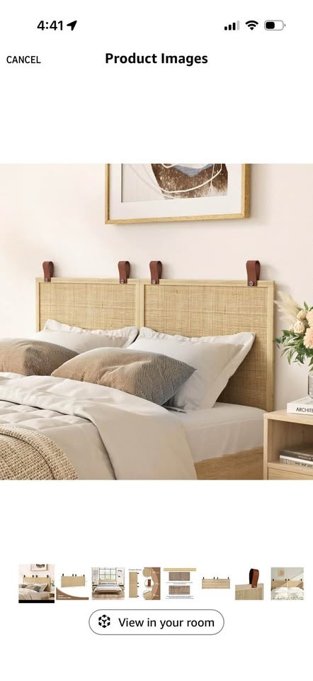 Rattan Headboard - Queen Size