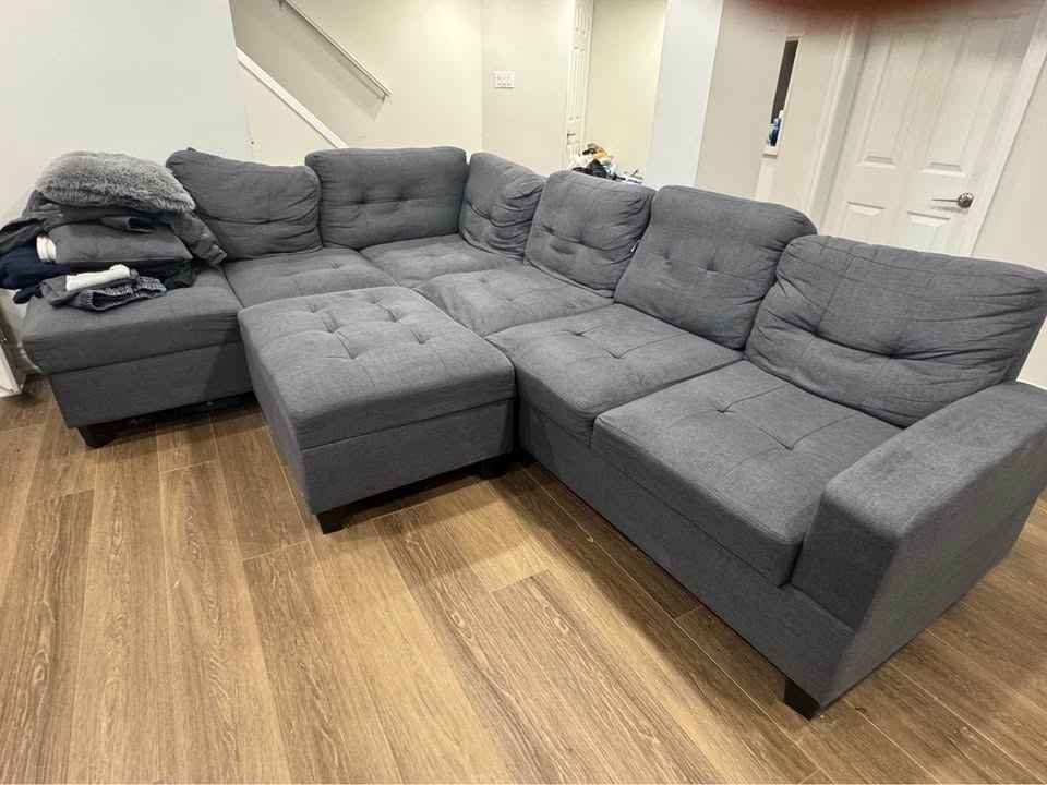Grey Sectional Sofa – Comfortable & Spacious – $180 - photo 2