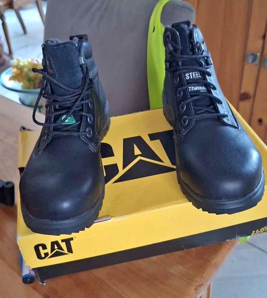 Ladies New CAT Steel Toe Boots