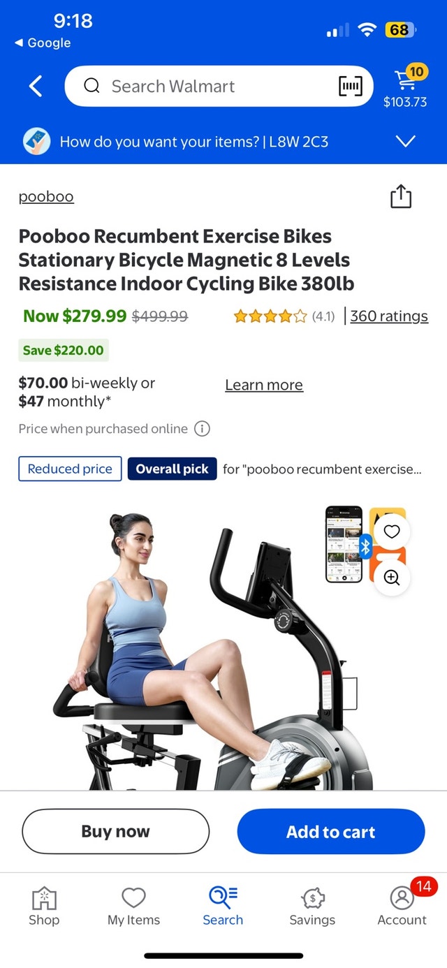 Pooboo Exercise Bike