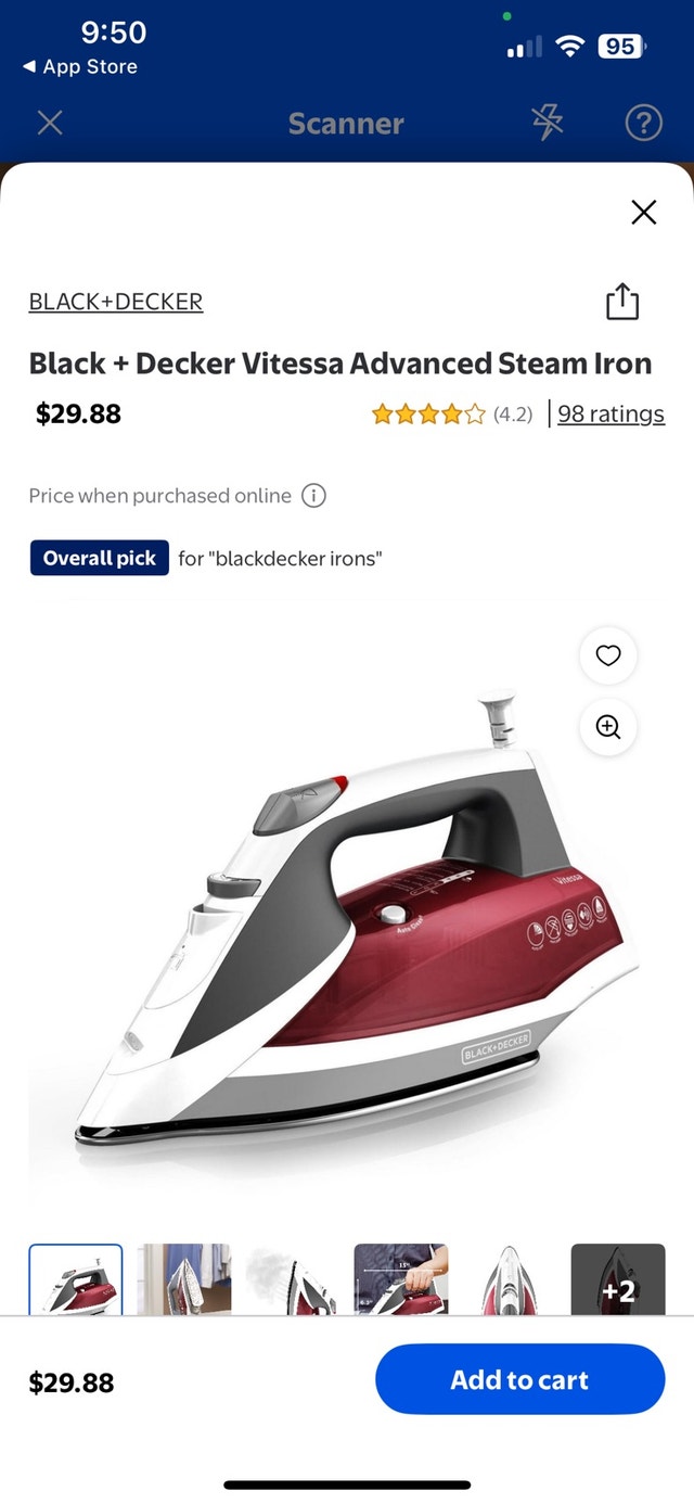 Black+Decker Steam Iron