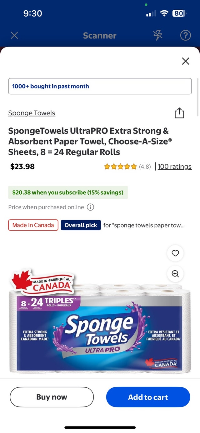 Sponge Towels UltraPro 8 Rolls (24 Regular) - photo 2