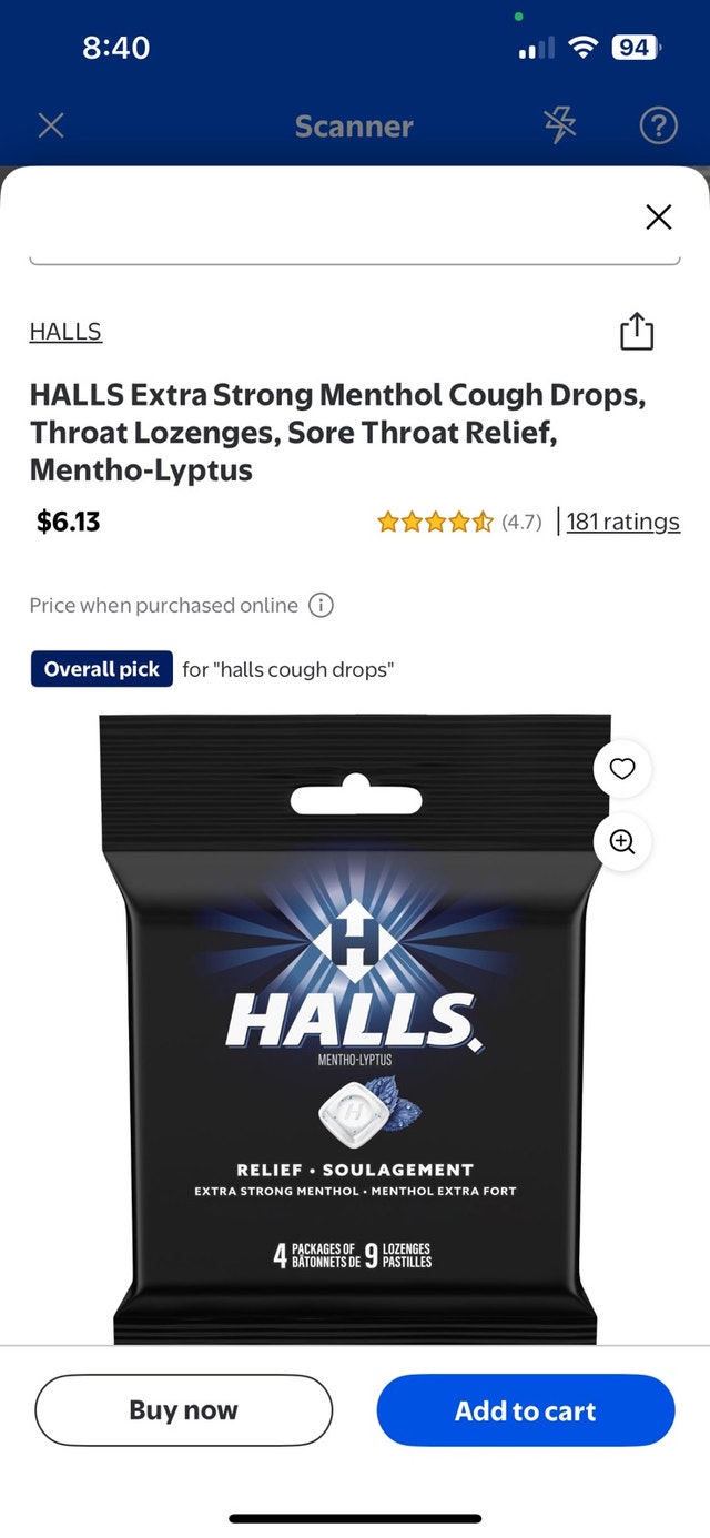 Halls Extra Strong Menthol Cough Drops - photo 2
