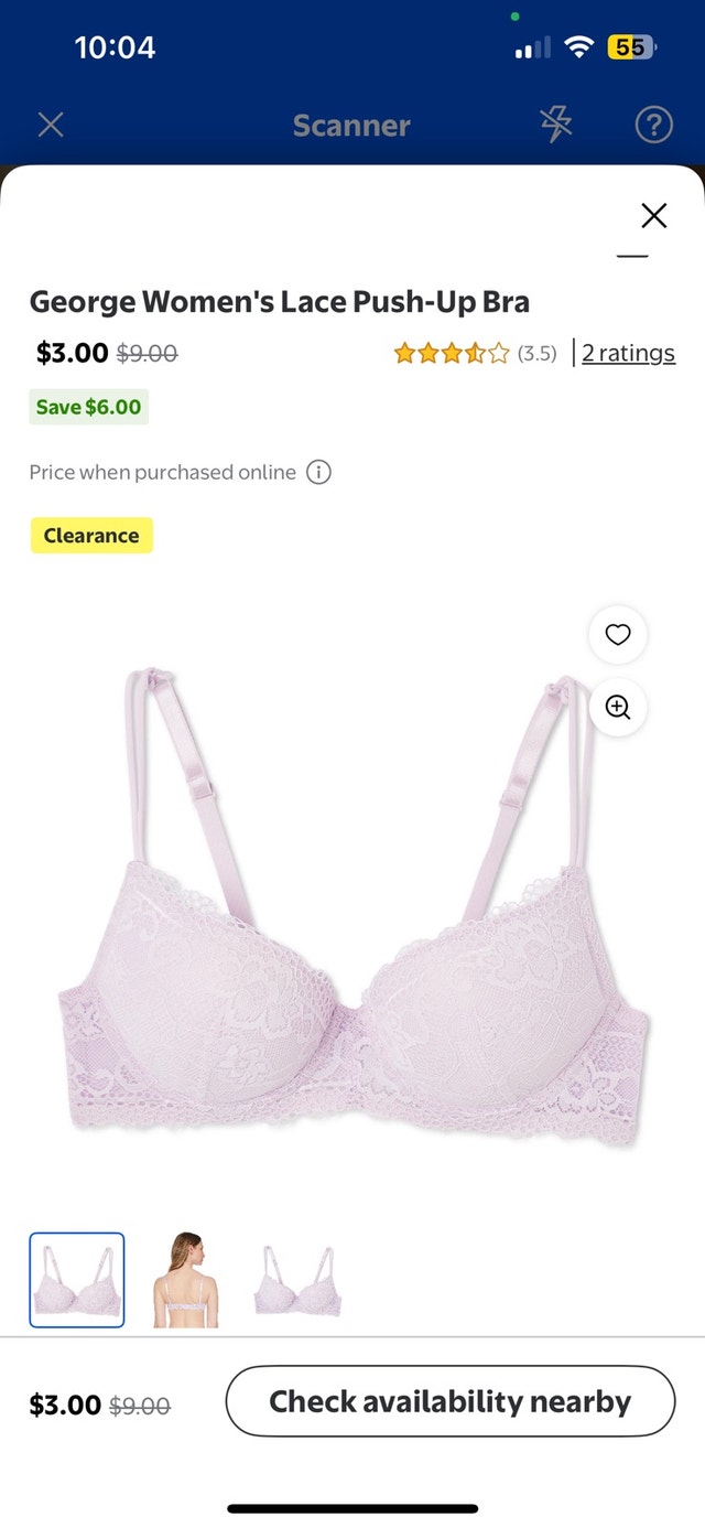 George Bra 36C Lilac Push-up Lace New with Tags - photo 3