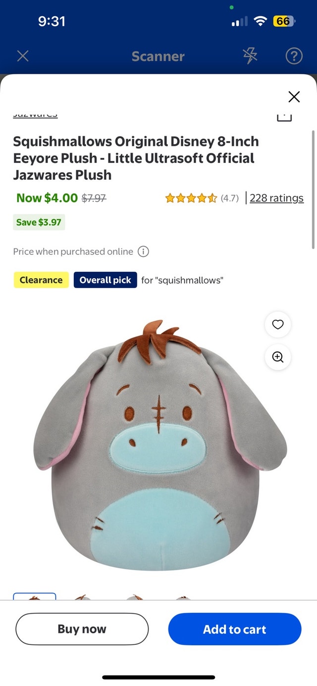 Squishmallows Eeyore 8-Inch Plush - photo 2