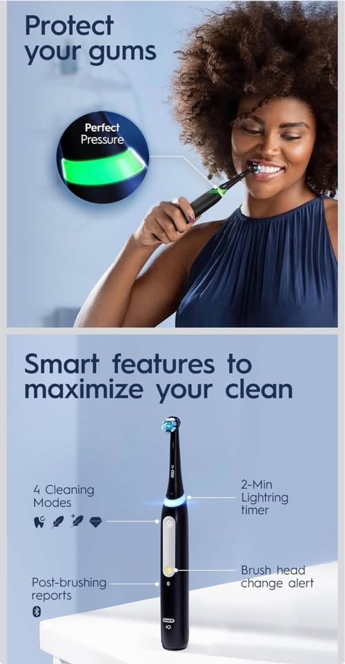 Oral-B iO Series 4 Electric Toothbrush - Ocean Blue (Open Box) - photo 2