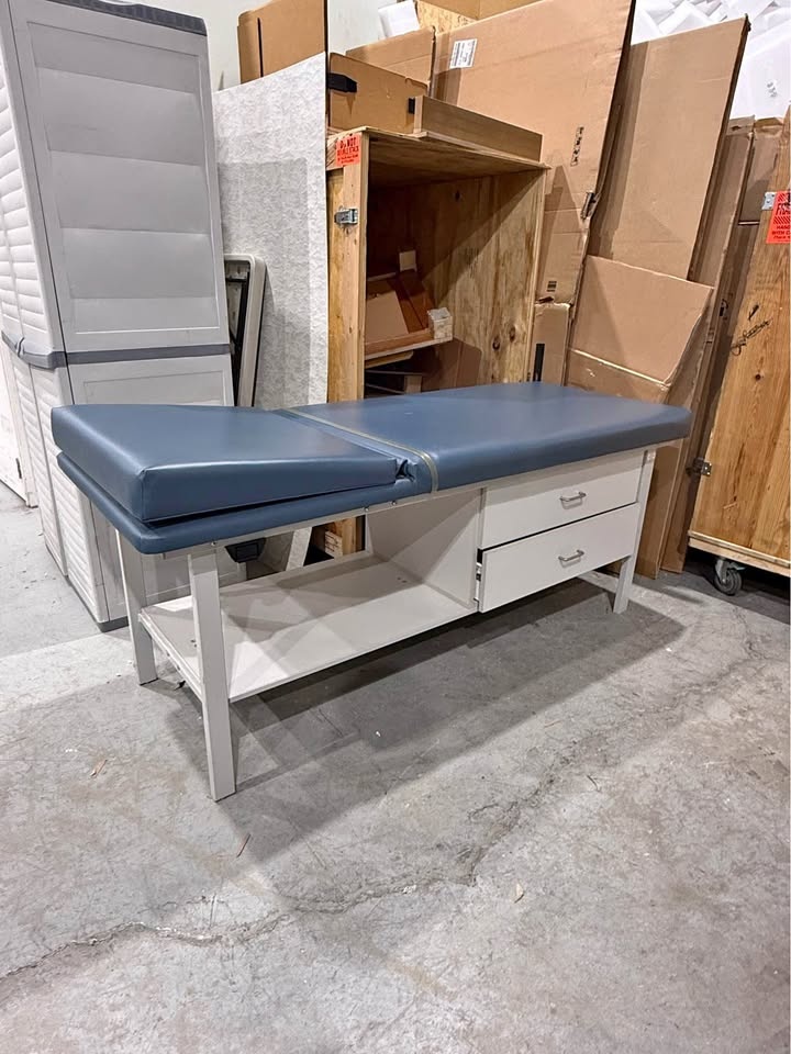 Examination Bed - Good Quality, Spacious, Leather Top, 2 Drawers