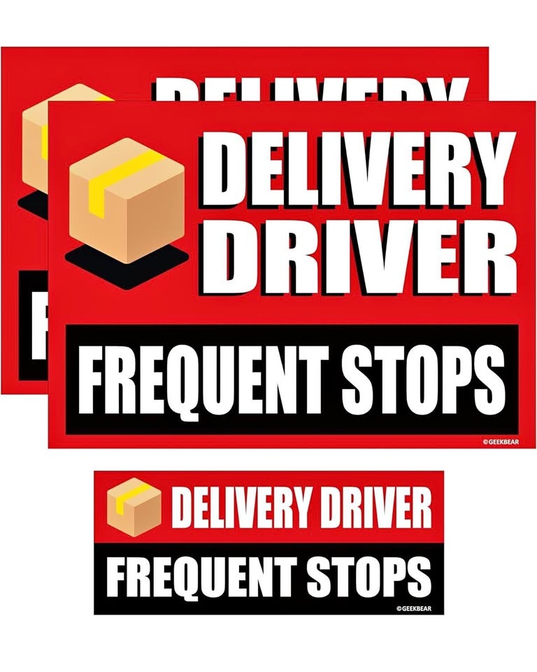 Delivery Driver Car Magnets - Set of 3 (Red)
