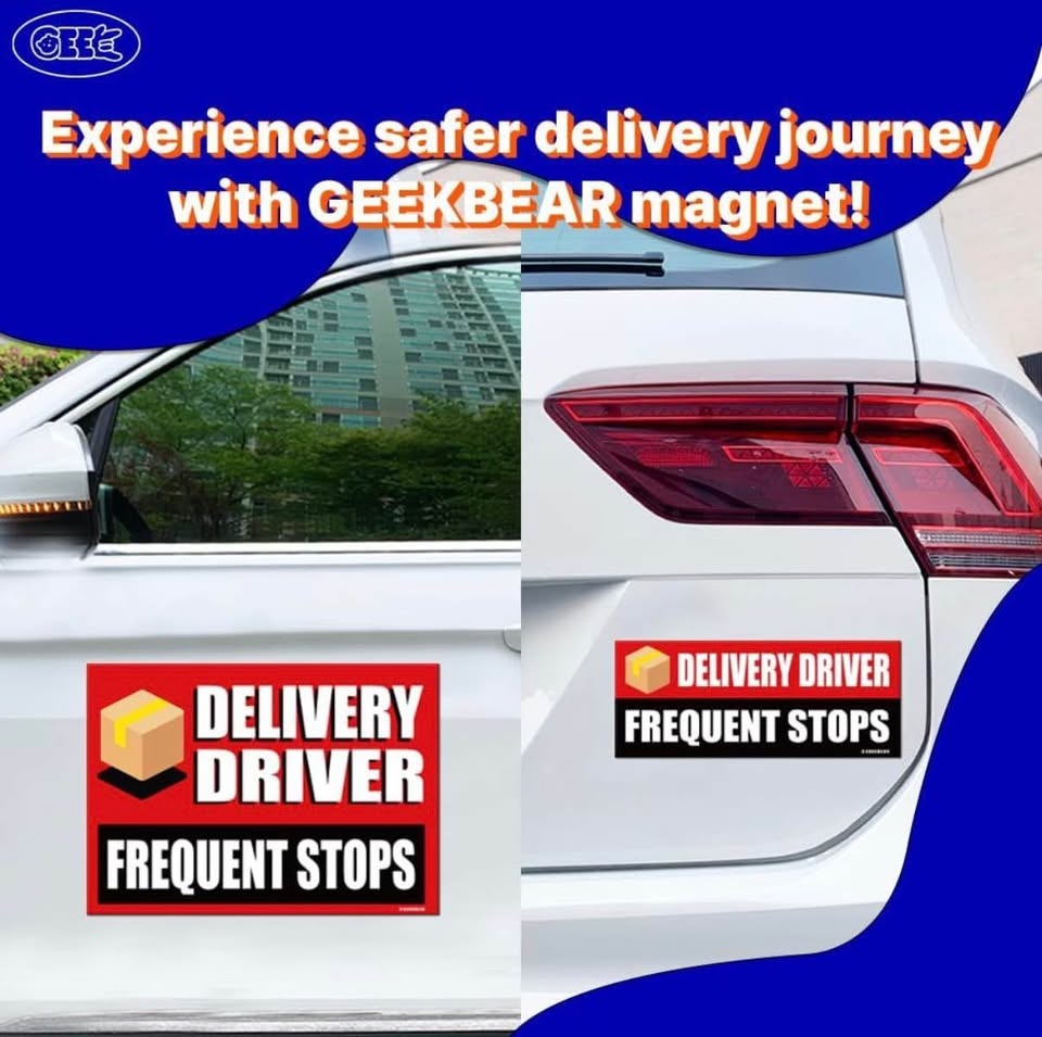 Delivery Driver Car Magnets - Set of 3 (Red) - photo 2