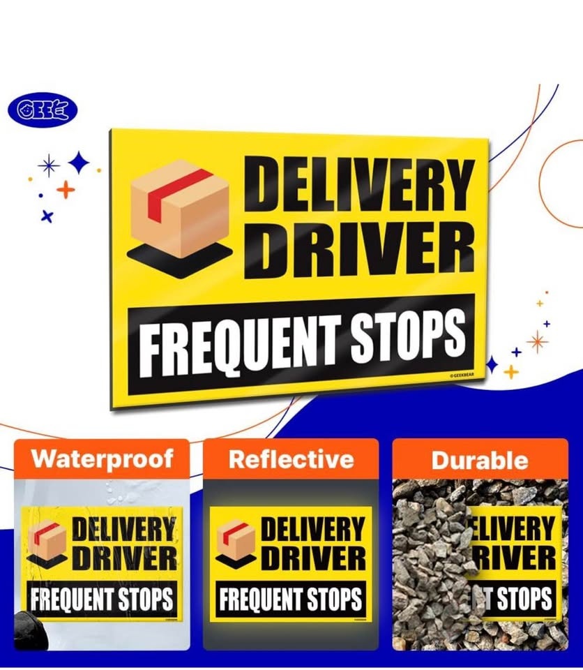 Delivery Driver Car Magnets - Set of 3 (Red) - photo 3