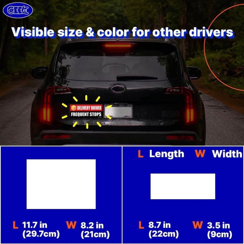 Delivery Driver Car Magnets - Set of 3 (Red) - photo 4