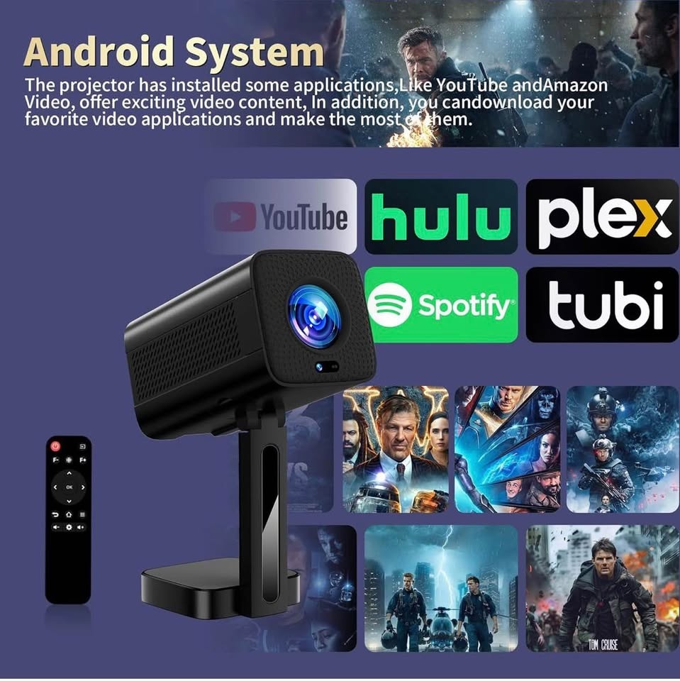 Android Smart Projector 4K 1080P Auto Focus & Keystone - photo 4