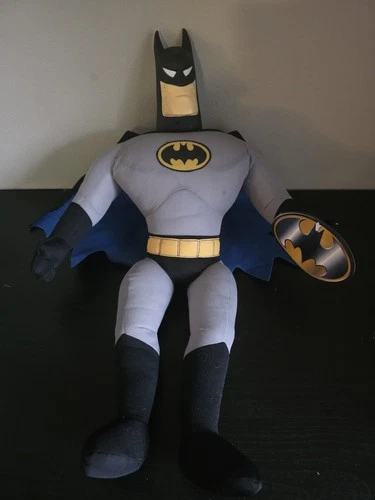 Vintage 1998 Batman Plush 14” Play By Play WB DC Comics