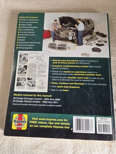 Dodge Durango 2004-2009 & Dakota Haynes Repair Manual #30023 - photo 2