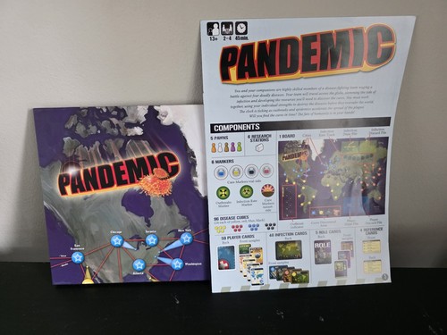 PANDEMIC Board Game (Z-Man Games) COMPLETE 1st Edition Unplayed - photo 3