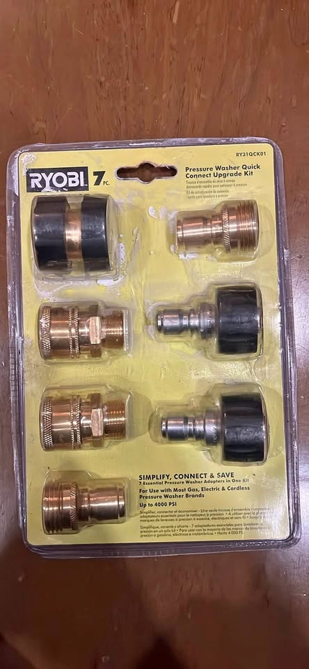 Ryobi Pressure Washer Quick Connect Upgrade Kit 7 PC RY31QCK01
