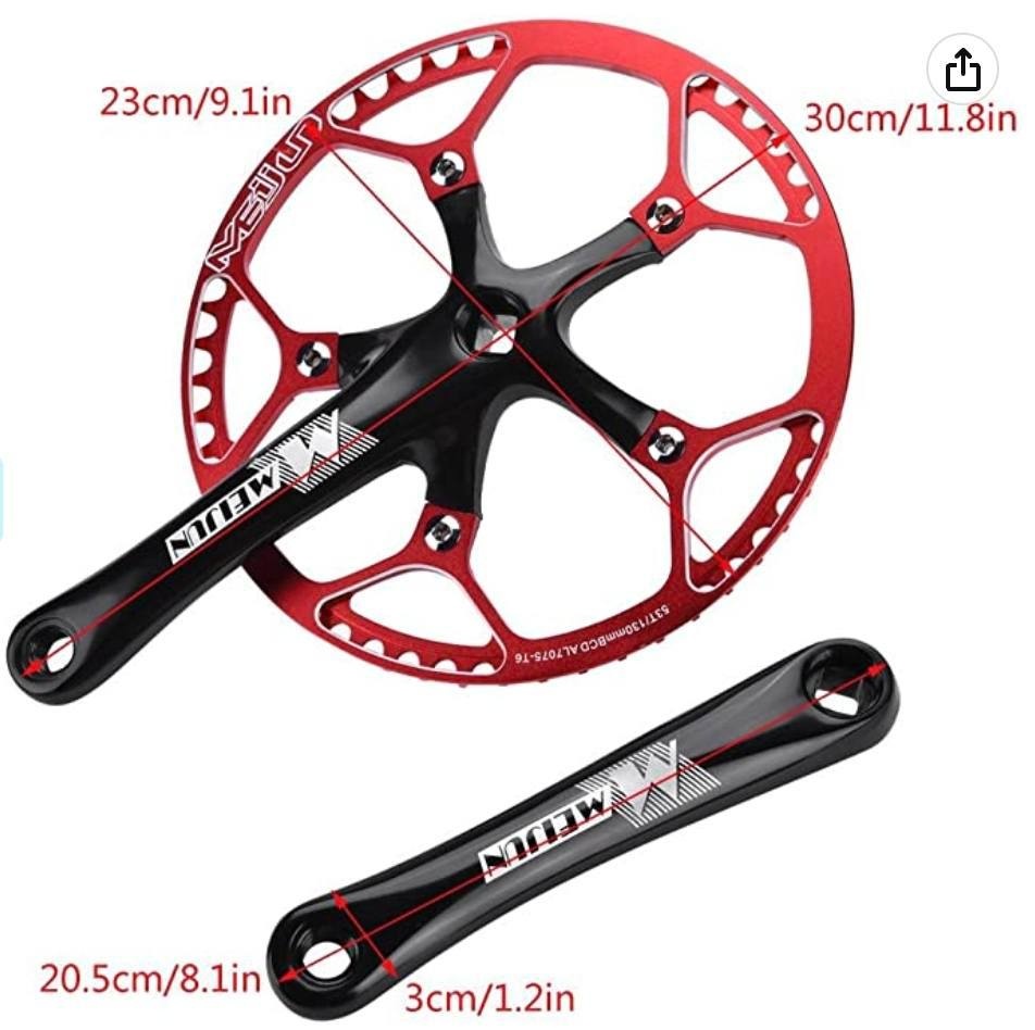 53T Strengthened Aluminum Alloy Crank Set - photo 3