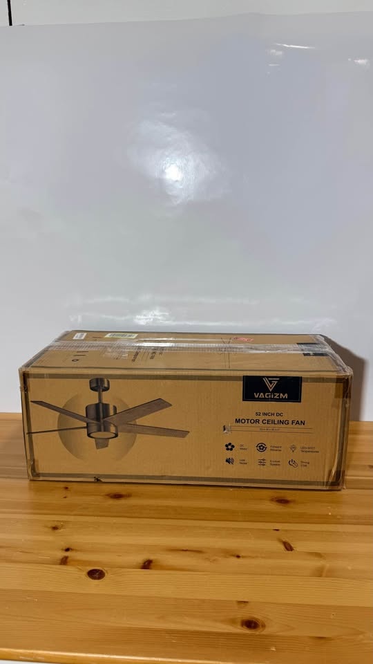 52” Ceiling Fan with Light – Remote Control – Quiet Reversible D - photo 2
