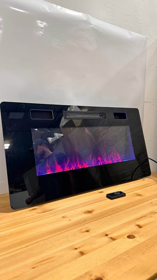 R.W.FLAME 36” Electric Fireplace – Wall Mounted / Recessed – Mod