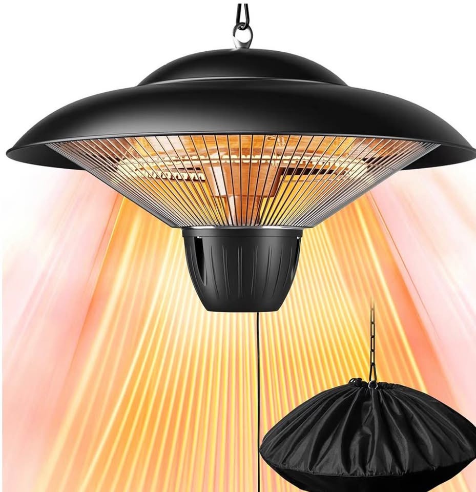 1500W Electric Infrared Patio Heater - Ceiling Mounted - Waterpr - photo 5