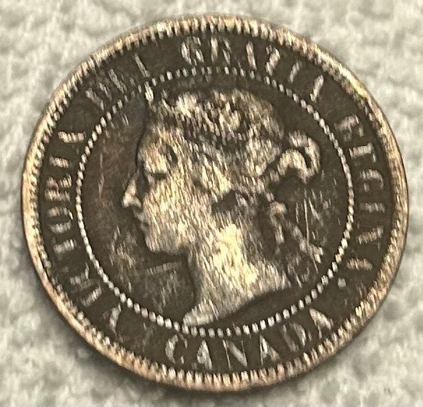1887 Canadian Large Cent - photo 2