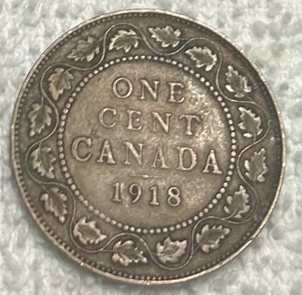 1918 Canadian Large Cent