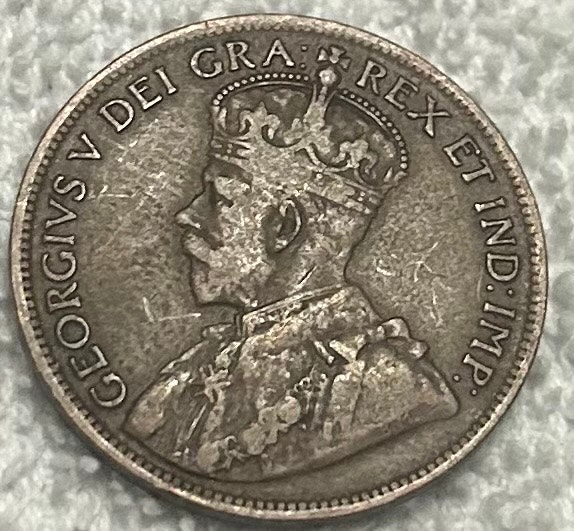1917 Canadian Large Cent - photo 2