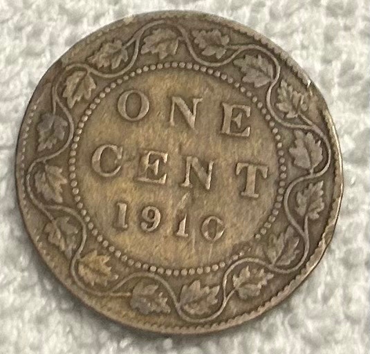 1910 Canadian Large Cent