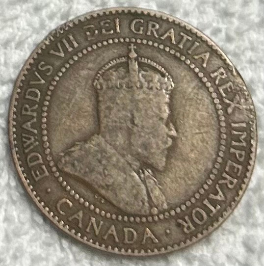 1910 Canadian Large Cent - photo 2